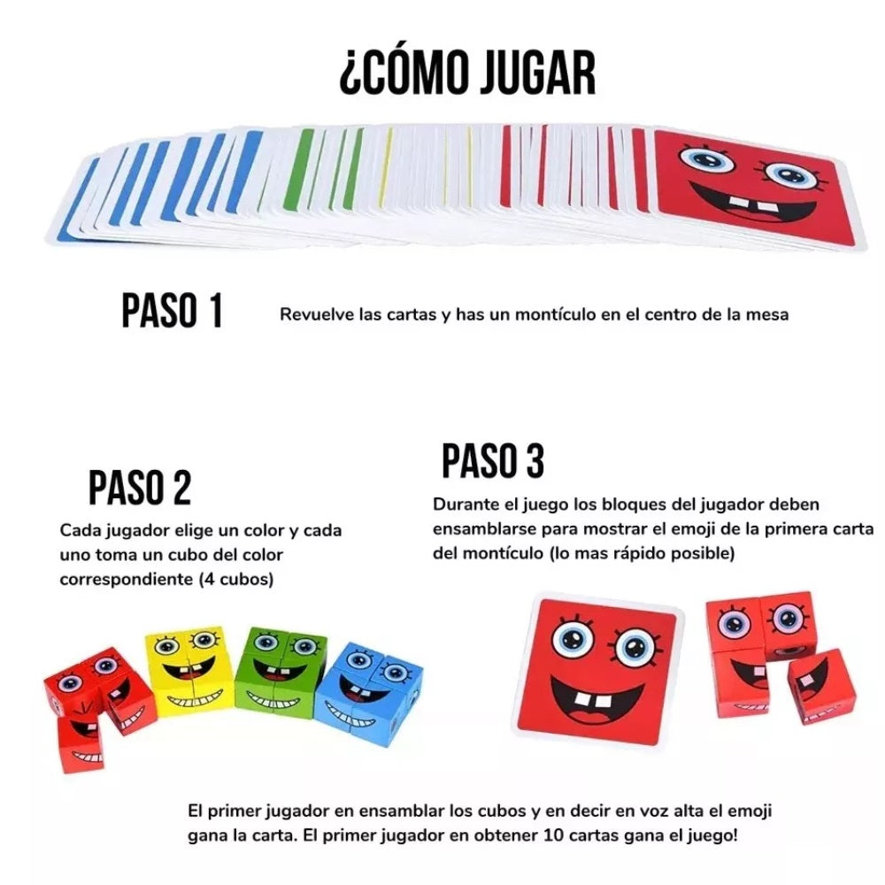 Cambia Caritas Emojis Divertido Juego De Mesa