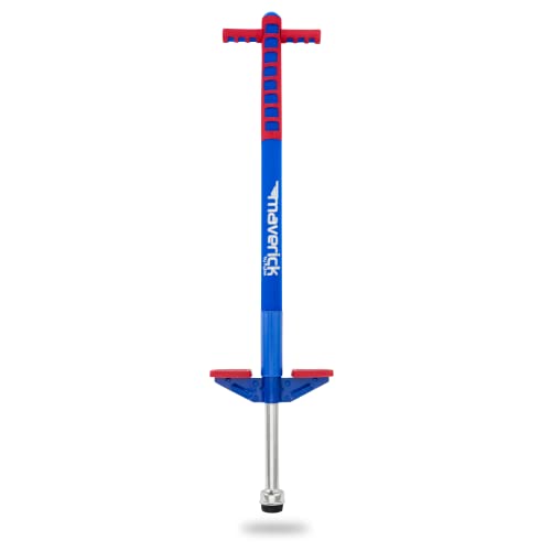 Flybar Maverick Pogo Stick para Salto, niños de 5 años en adelante, 40 a 80 libras, perfecto para principiantes, asas de fácil agarre, clavijas antideslizantes, juguetes al aire libre para niños, juguetes de salto