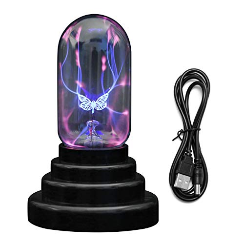 Lámpara de plasma de mariposa, USB, Mágica luz relámpago sensible al tacto, para decoraciones, niños, dormitorio, regalos