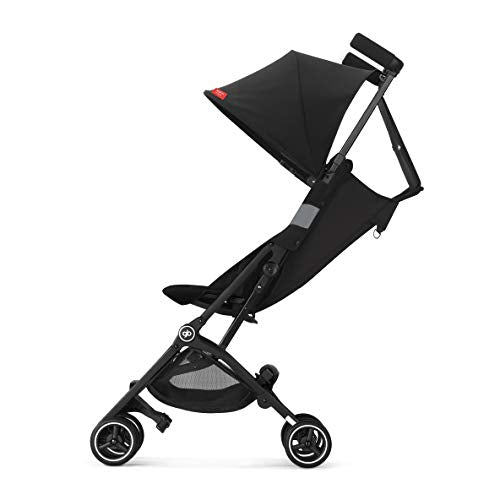 gb Pockit+ - Cochecito de viaje ligero ultra compacto, plegable, con toldo y asiento reclinable en terciopelo negro