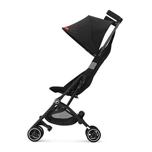 gb Pockit+ - Cochecito de viaje ligero ultra compacto, plegable, con toldo y asiento reclinable en terciopelo negro