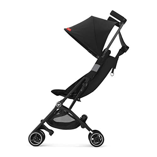 gb Pockit+ - Cochecito de viaje ligero ultra compacto, plegable, con toldo y asiento reclinable en terciopelo negro