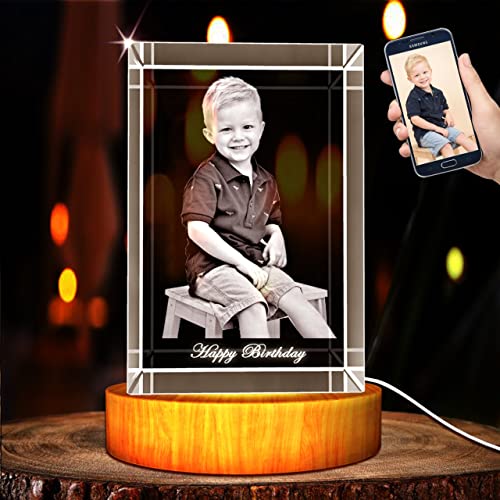 Foto personalizada grabada en cristal (3D)