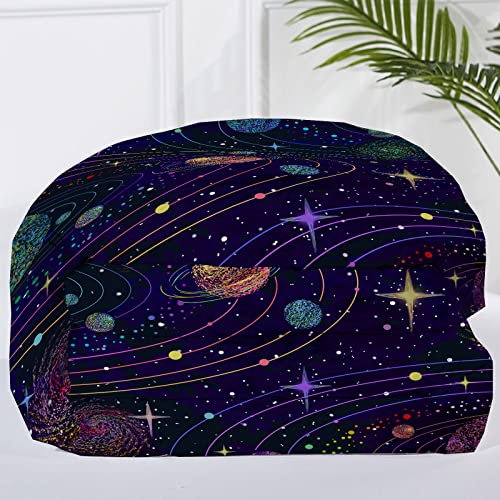 Juego de edredón individual astronauta espacial, galaxia, ropa de cama temática del espacio exterior, decoración de dormitorio