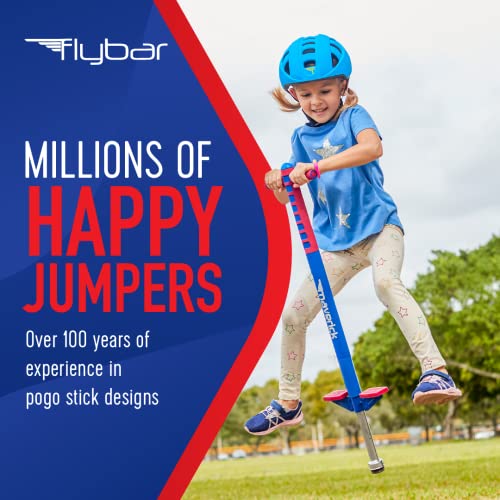 Flybar Maverick Pogo Stick para Salto, niños de 5 años en adelante, 40 a 80 libras, perfecto para principiantes, asas de fácil agarre, clavijas antideslizantes, juguetes al aire libre para niños, juguetes de salto