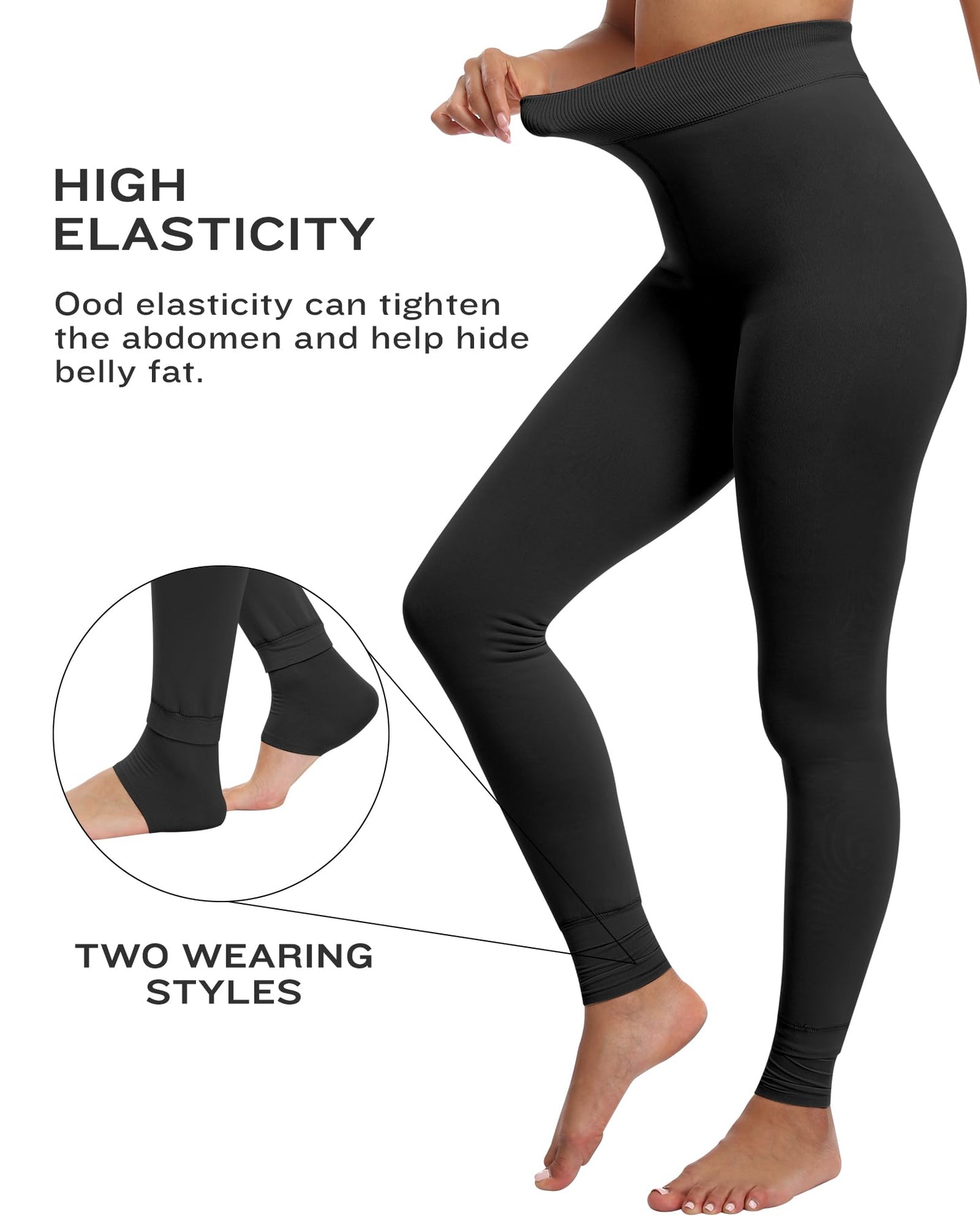 Leggings con forro de vellon de terciopelo para mujer, Leggings cálidos, gruesos y suaves de longitud completa. Comodidad y protección contra el clima frío