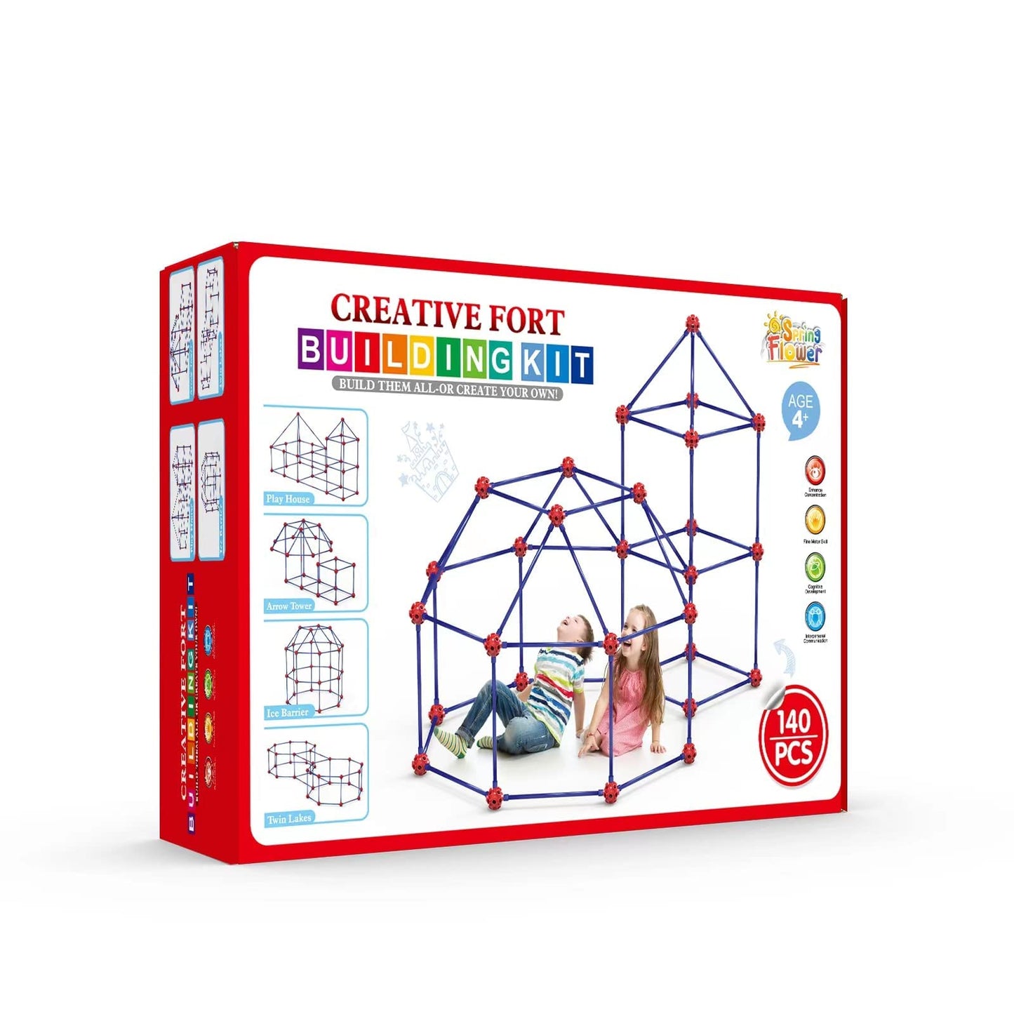 Kit de construcción de fuertes para niños, juguetes de construcción STEM, regalo educativo para niños y niñas desde los 4 años, juego creativo definitivo para actividades