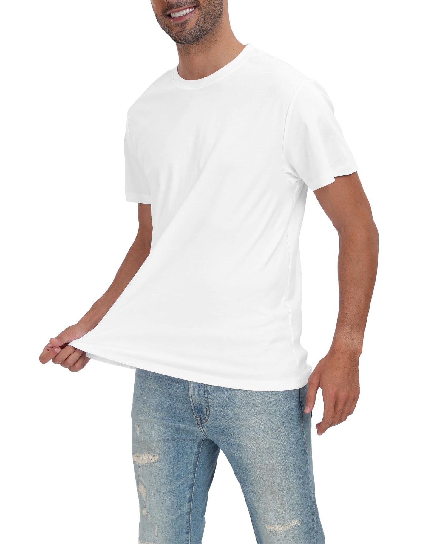 Camisetas Tech para hombre, 100% algodón, repelentes al agua/bebidas, camisetas cómodas de verano (TechTee Pro E)