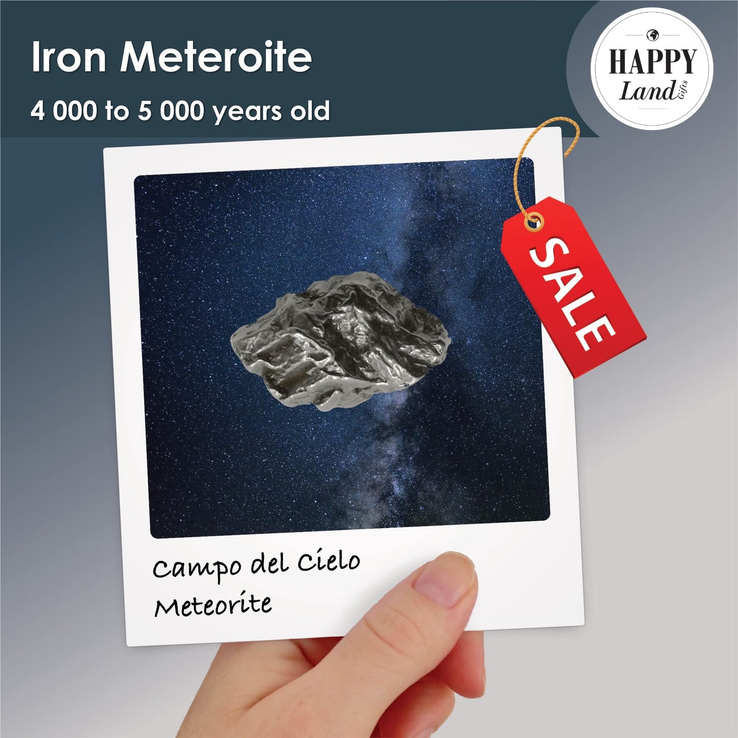 Meteorito, pieza real del espacio. Entusiastas del espacio. Happy Land Gifts Pieza de tierra – Gran recuerdo inusual – Regalo único para familiares y amigos