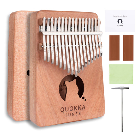 Kalimba - Piano de pulgar de 17 teclas, piano de dedo con guía exclusiva QT Kalimba Guía, instrumento musical portátil para adultos principiantes, regalos de música para niños; diseñado en Australia