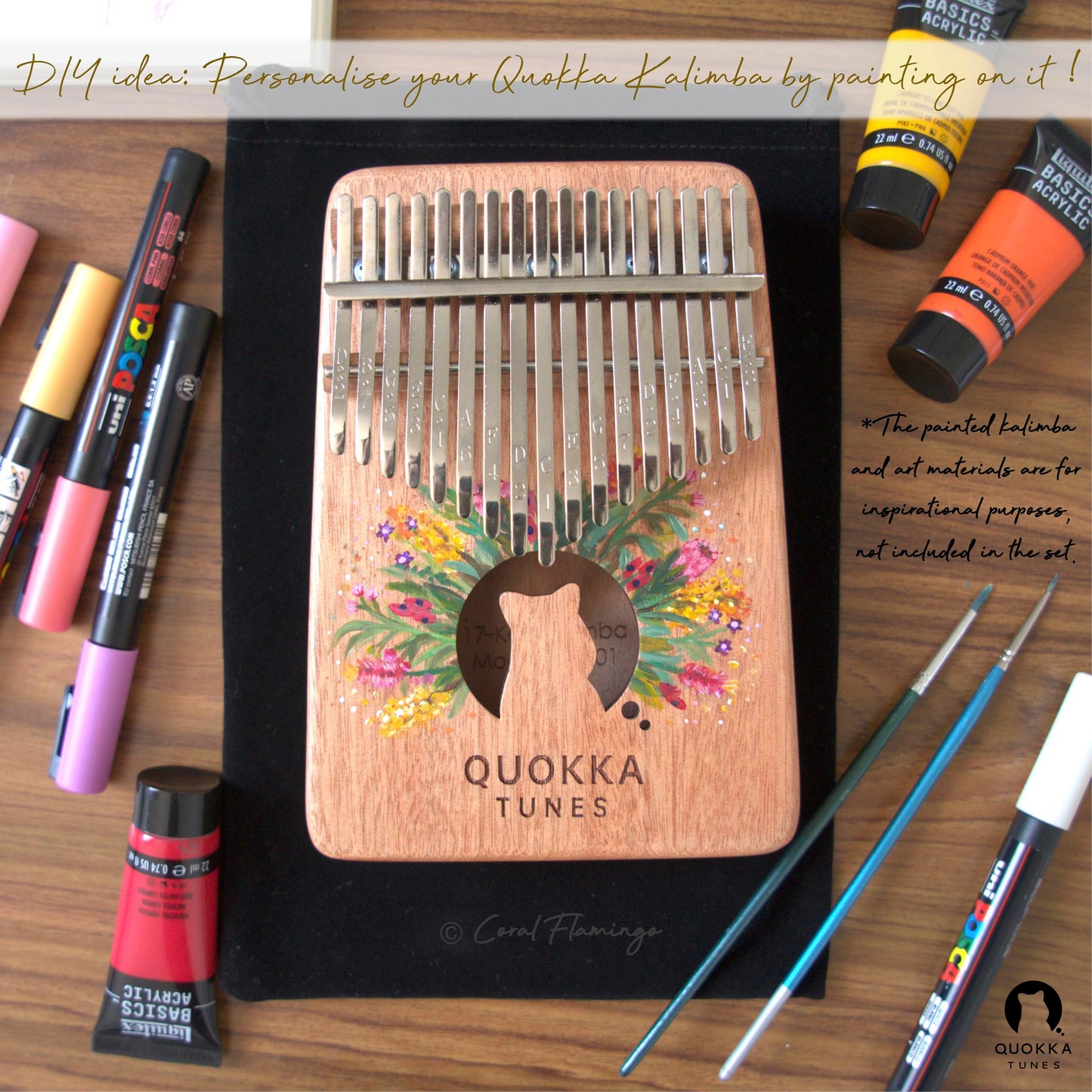 Kalimba - Piano de pulgar de 17 teclas, piano de dedo con guía exclusiva QT Kalimba Guía, instrumento musical portátil para adultos principiantes, regalos de música para niños; diseñado en Australia