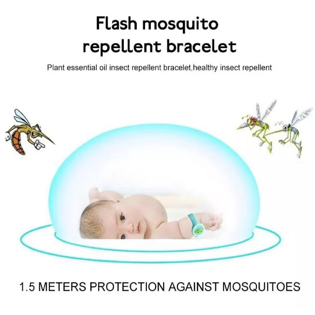 Pulsera Repelente De Mosquitos De Dibujos Animados Para Niño